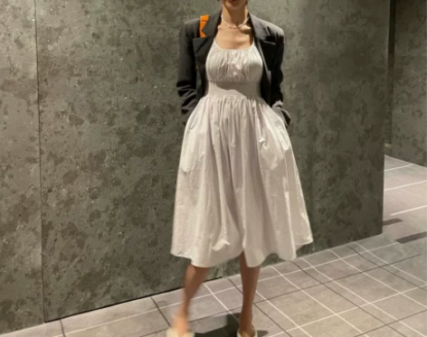 4.26夏季新品，法式的味道~ 白色纯棉连...