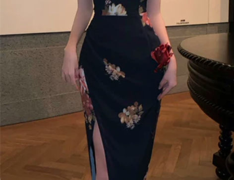 ?法式复古吊带连衣裙女高级感夏季新款胖mm...