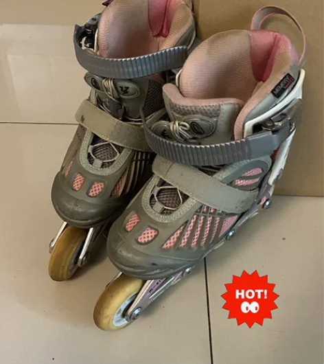 正品米高溜冰鞋 米高Z6儿童可调轮滑鞋米高...