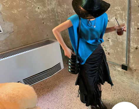 不规则半身裙女夏设计感2021新款ins宽...