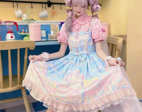 出 吸吸猫家 彩虹娃娃屋op 蓝色 m码 ...