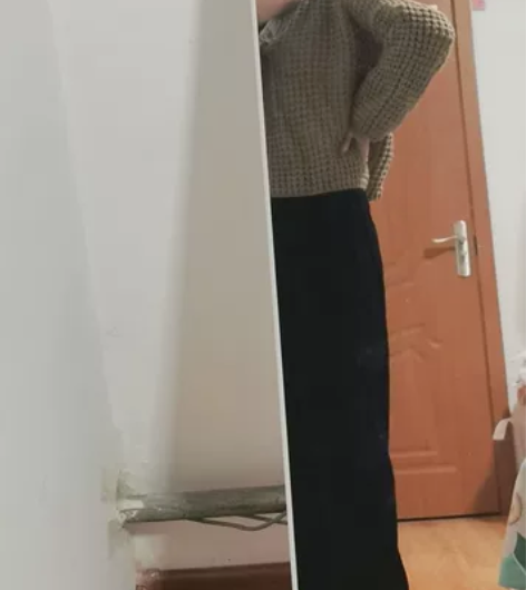 春秋拖地金丝绒百褶阔腿裤女垂坠感宽松长裤松...