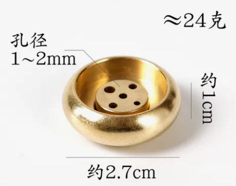 纯铜葫芦香插九孔香托盘香线香小香插香薰炉配...