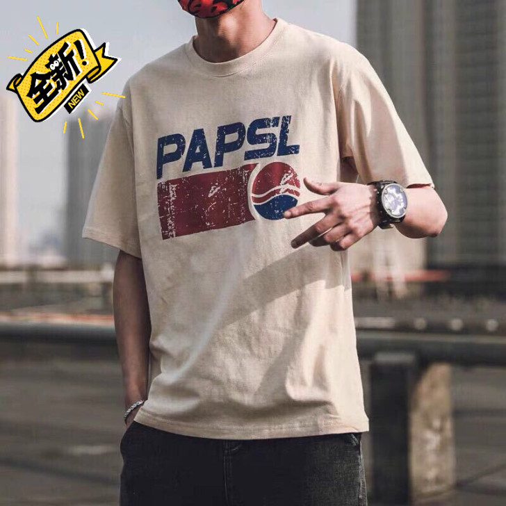 夏季日系宽松体恤男印花圆领潮牌ins短袖T...