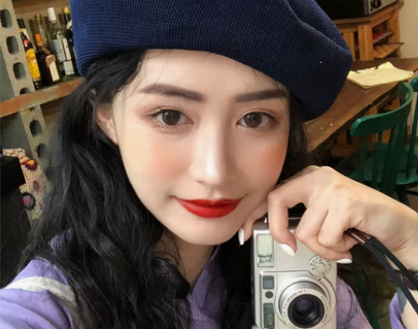 没戴过 帽子太多了 藏青色ins贝雷帽女夏...