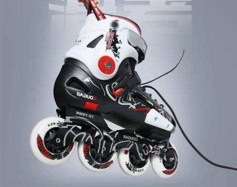 大学轮滑课买的 39码 正品美洲狮旱冰鞋滑...