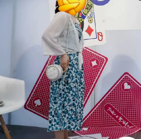 小众设计水墨吊带裙一套，是设计款绝对绝对不...