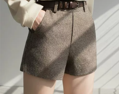 a字毛呢短裤女冬款2017新款外穿百搭显瘦...