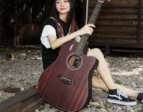 班士顿吉他41寸民谣吉他复古木吉他初学者学...