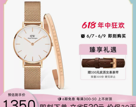 dw手表礼盒女款 PETITE系列简约流金...