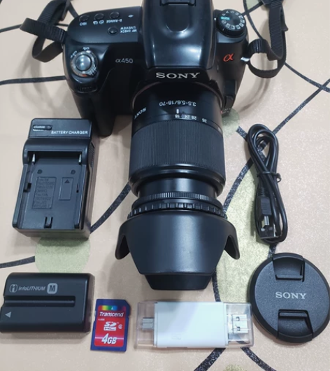 索尼A450单反相机带原装18-70镜头和...