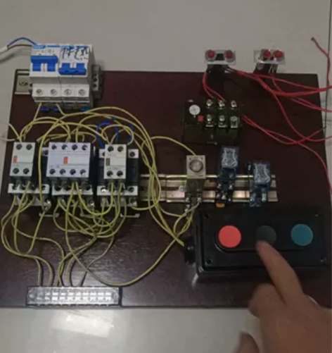 电工实操考试联系板，接触器，时间继电器，热...
