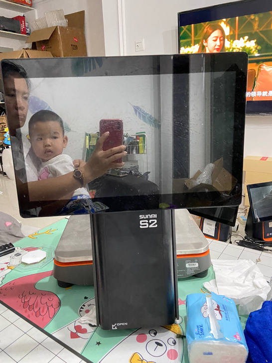 商米s2双大屏台式称重一体机