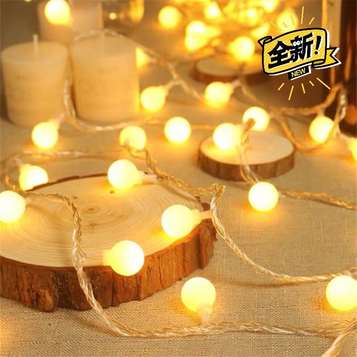 全新户外露营氛围灯帐篷照明灯挂饰球形小灯串...