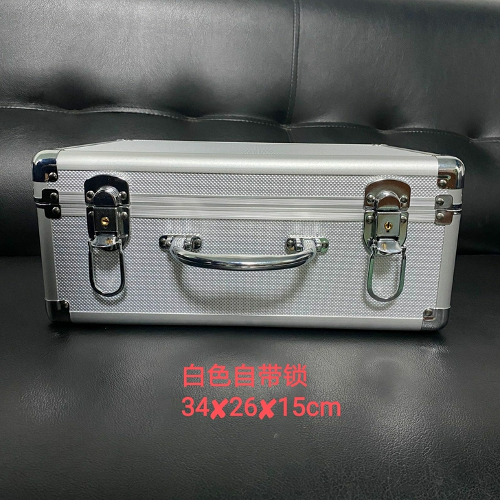 白色铝合金箱家用箱小型装物箱麦克风话筒箱储...