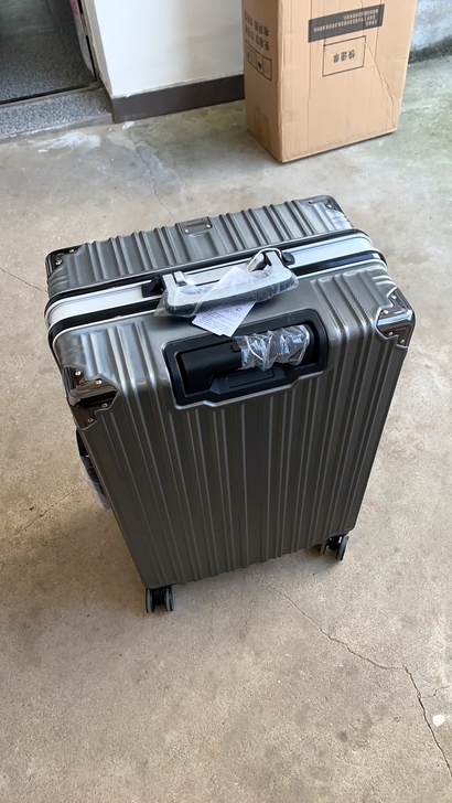 28寸高档铝框深灰色拉杆箱子超大容量行李箱...