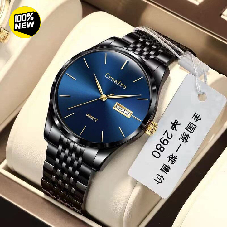 正品瑞士全自动手表男士手表夜光双日历防水时...