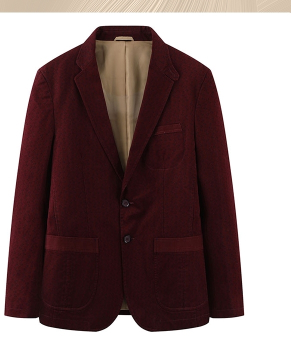 大牌剪标西服 酒红色很有质量