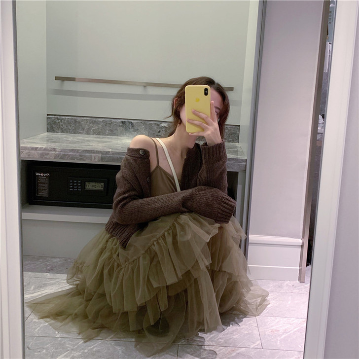 Cora 少女内搭之纱纱裙 吊带打底裙蛋糕...