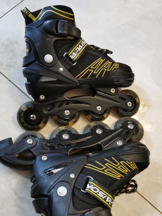 出闲置skates合金轮滑鞋一双，可调节尺...