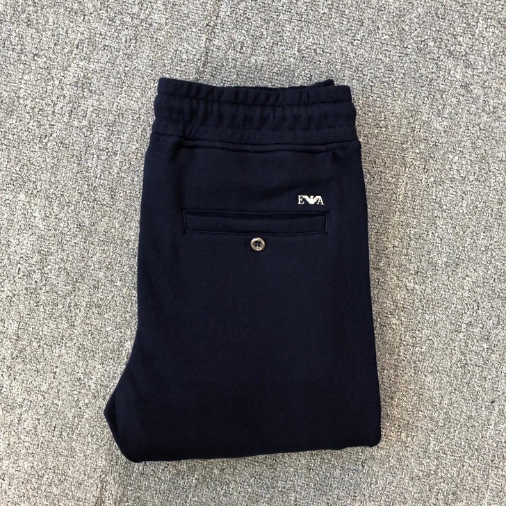 阿玛尼纯棉毛圈布休闲裤