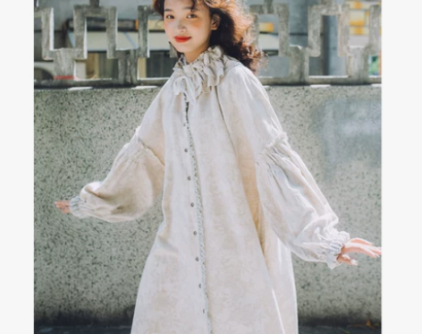 蜜汁《文艺复兴》法式少女复古森女宫廷风宽松...