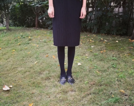 秋冬新款 文艺风复古简约百搭松紧腰高腰针织...