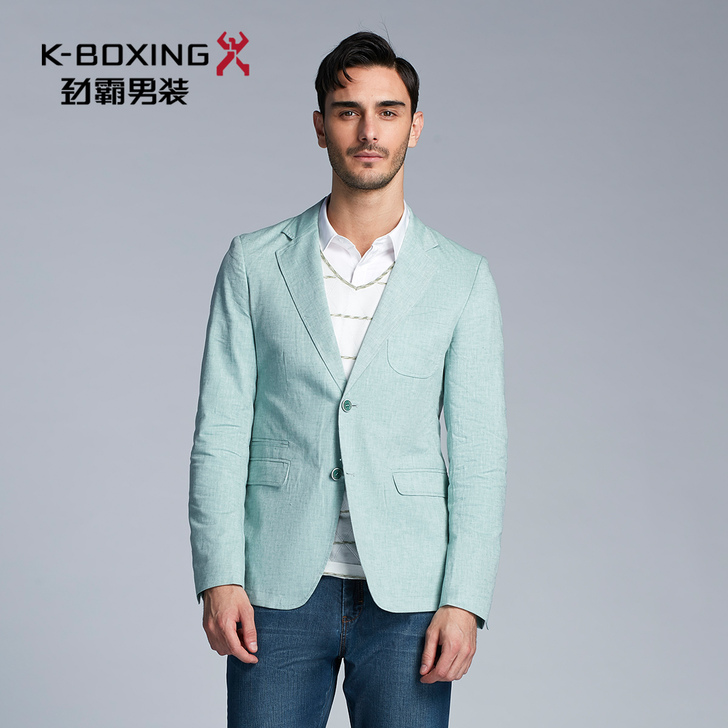劲霸西装男士春季修身西服商务休闲时尚单西服...