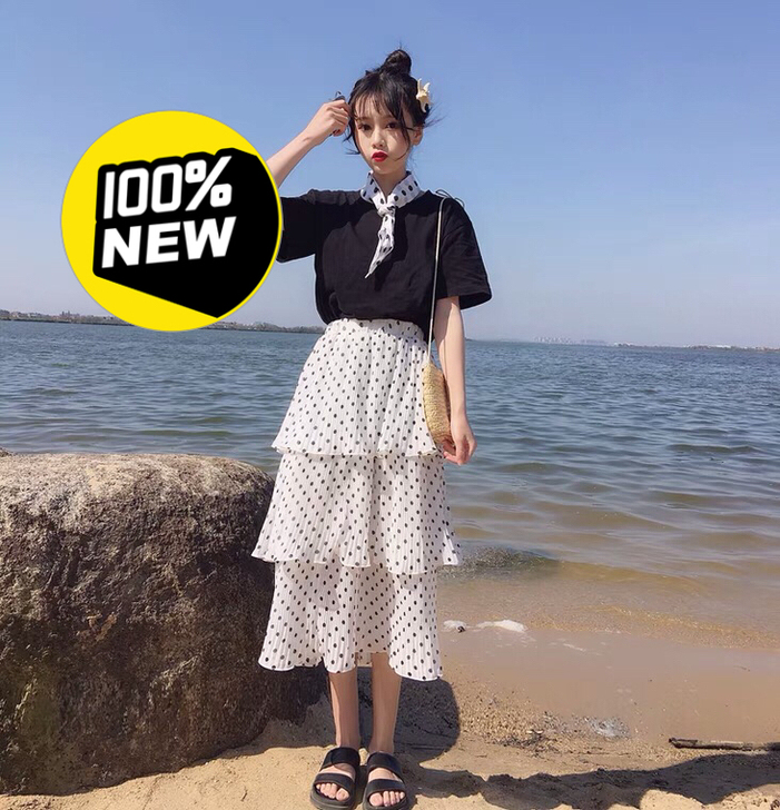 全新波点蛋糕裙 很好看 百搭 实体店160...