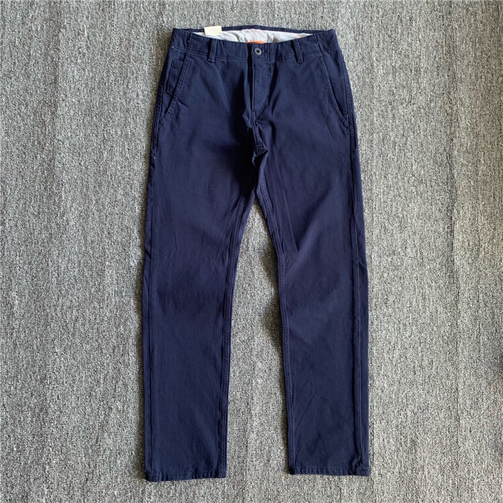 男休闲裤纯色春秋裤斜纹布经典商务结实耐磨百...