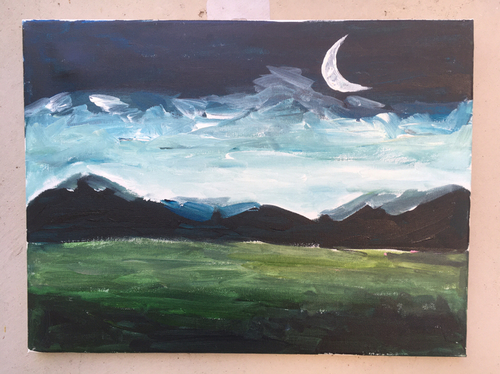 纯手绘布面丙烯画