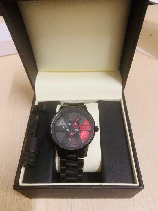 全新轮毂手表，普通款不会转的，带盒子 红绿...