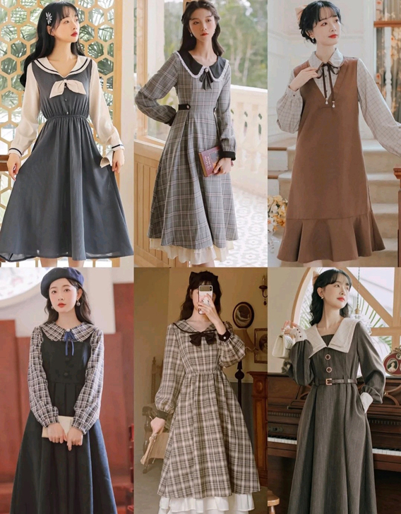 全新〖温柔系早秋连衣裙〗秋季新款文艺复古清...