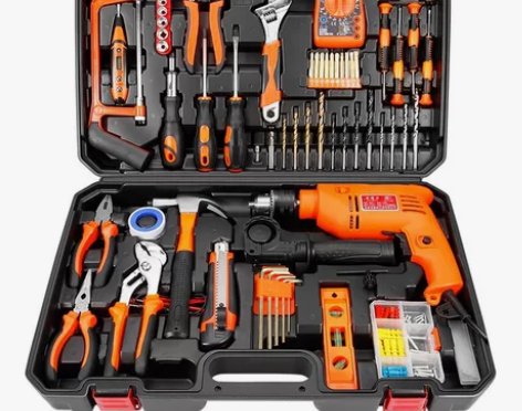 日常家用五金工具箱套装组合工具多功能车载电...
