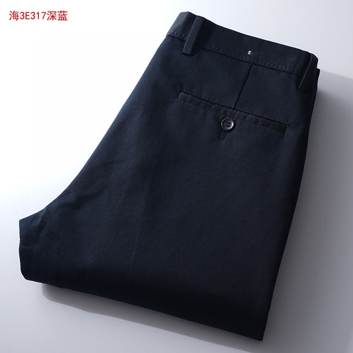 秋冬款厚款微弹力全新正装抗皱透气百搭男休闲...