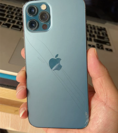 12pro国行蓝色128g 后玻璃裂 修过...