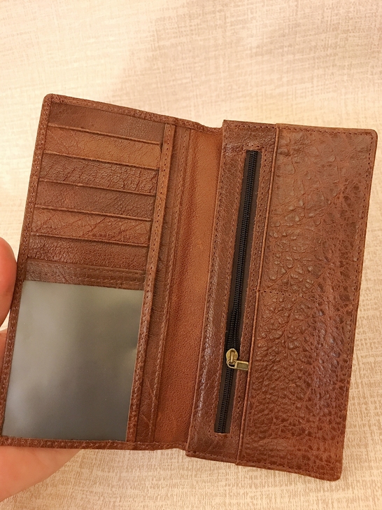 全新带包装进口野牛皮钱包加厚牛皮长款钱包