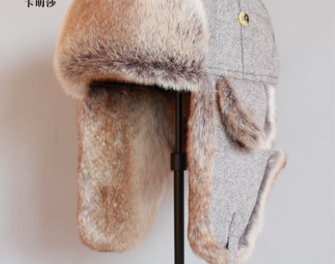 KAMOSA冬季雷锋帽韩版潮情侣冬季加厚帽子
