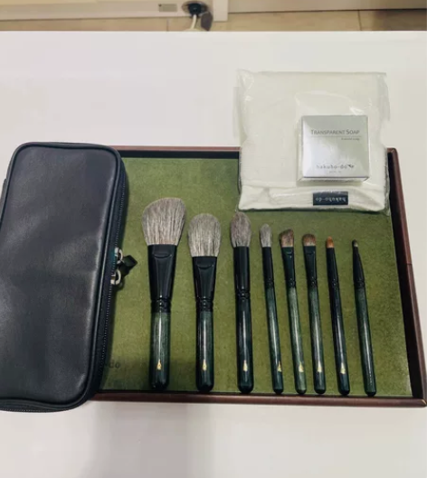 白凤堂2022限定祖母绿化妆刷 灰鼠毛混羊...