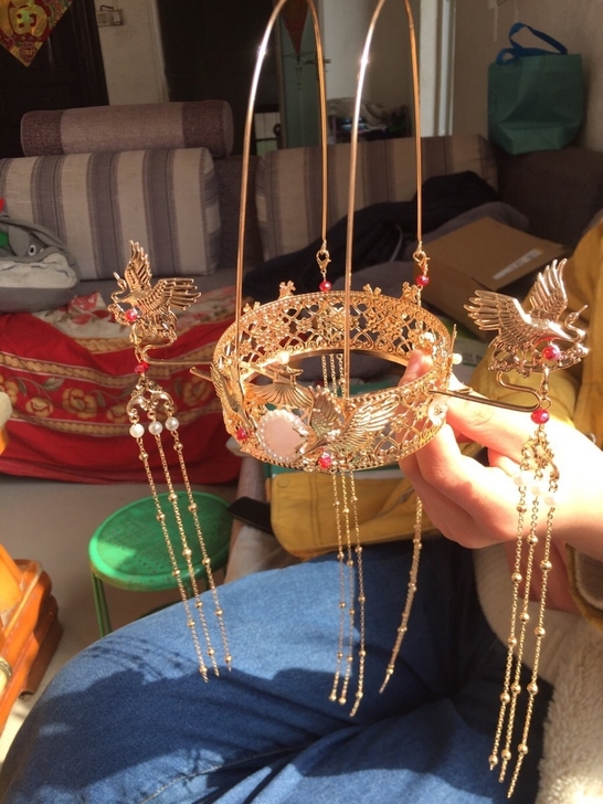 【步摇】古风发冠套装发簪子古典气质秀禾新娘...