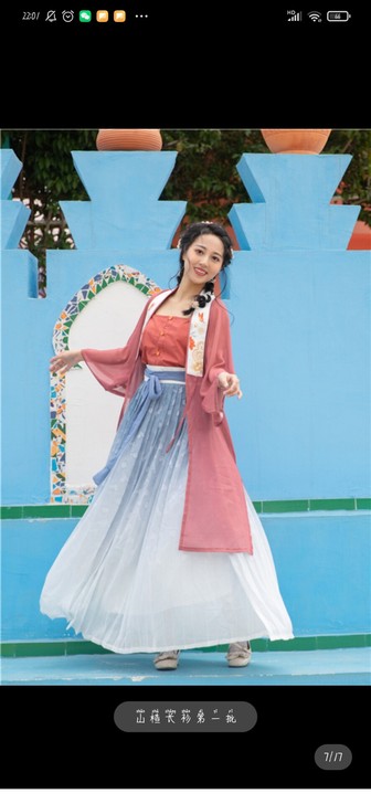 杉梅原创汉服【时令】明制合领衫女半袖长衫齐...