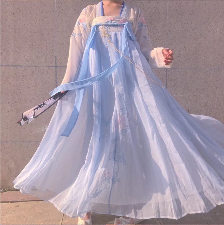 正品汉服汉衣晟道绝版蓝色汉服星云！