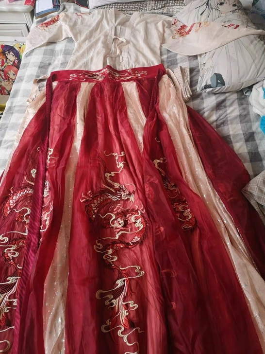 仅试穿！汉尚华莲店庆款改良汉服女齐胸衫裙外...