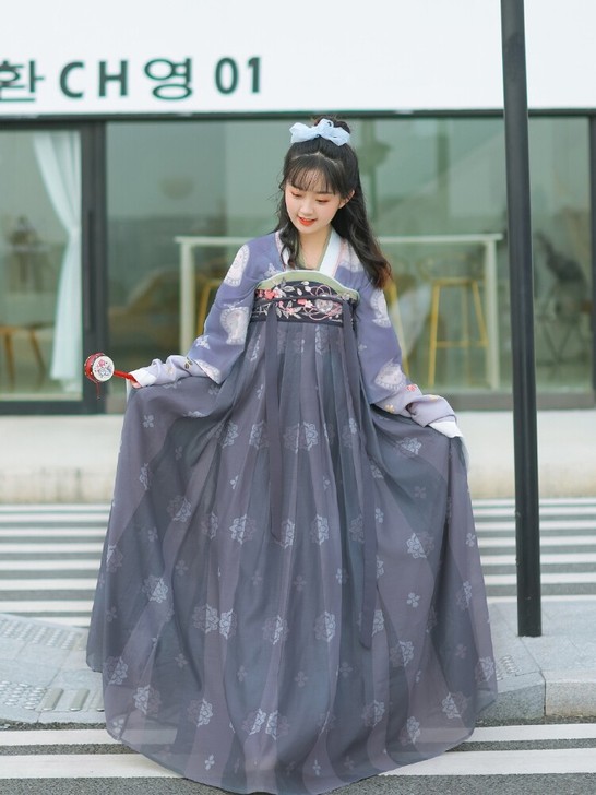 汉尚华莲湛露，半臂和下裙xs，对襟衫s