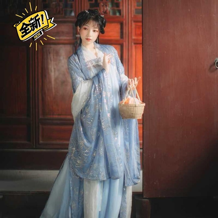 汉服衣服齐胸襦裙云梦泽烫金工资艺大袖衫中国...