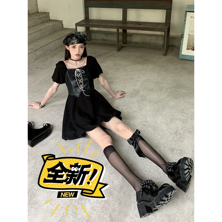 全新，松本丧丧假两件花苞裙，因为摘了吊牌所...