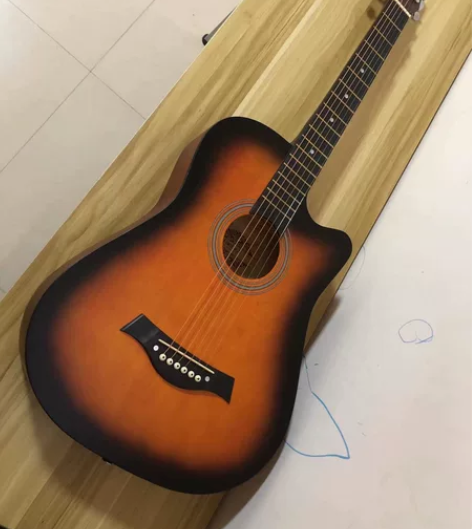 包邮吉他民谣木吉他 经典日落色 民谣木吉他...
