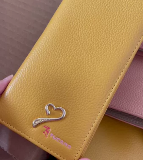 全新真皮钱包两折长款头层牛皮女士长夹票夹 ...