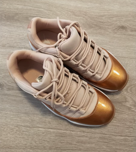 乔丹女鞋玫瑰金色 38码 穿过几次95成新...