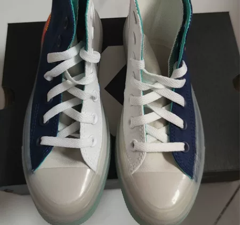 可小刀，不退换，匡威帆布鞋男鞋女鞋果冻底A...